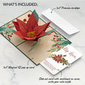 Christmas Poinsettia Bloom Pop-Up Card and Love Sentiment Set for Partner