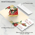 Holiday Poinsettia Sleigh Pop-Up Card and First Christmas Sentiment Set for Partner
