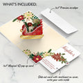 Holiday Poinsettia Sleigh Pop-Up Card and Sentiment Set for Neighbor