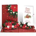 Poinsettia & Pine Winter Birthday Pop-Up Card and Sentiment Set