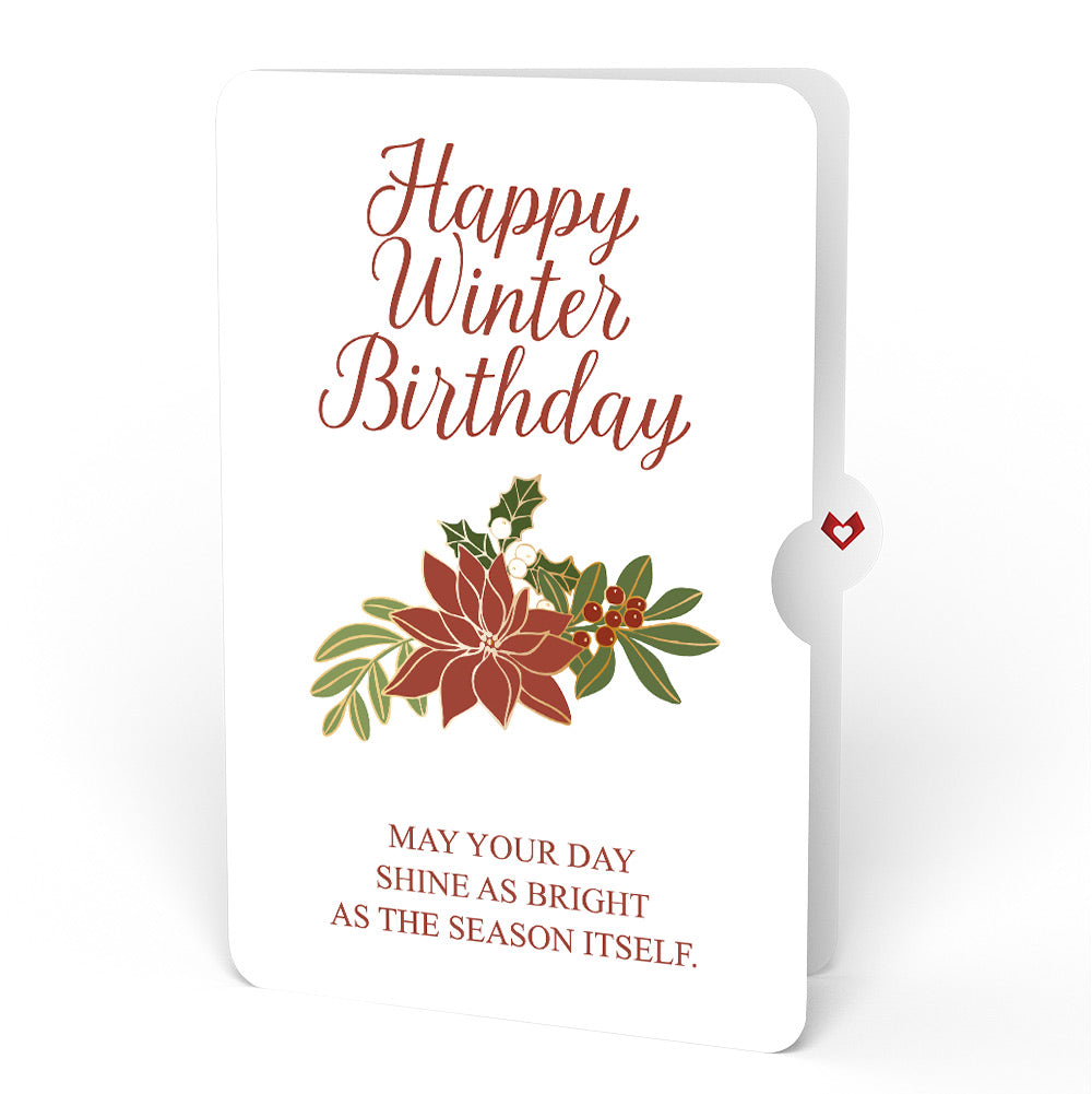 Poinsettia & Pine Winter Birthday Pop-Up Card and Sentiment Set