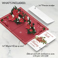 Poinsettia & Pine Christmas Pop-Up Card and Blessing Sentiment Set