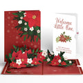 Poinsettia & Pine Christmas Pop-Up Card and Sentiment Set for Baby