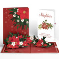 Poinsettia & Pine Christmas Pop-Up Card and Sentiment Set for Neighbor