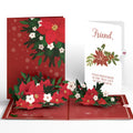 Poinsettia & Pine Christmas Pop-Up Card and Sentiment Set for Friend