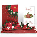 Poinsettia & Pine Christmas Pop-Up Card and Blooming Love Sentiment Set for Family