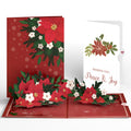Poinsettia & Pine Christmas Pop-Up Card and Peace & Joy Sentiment Set