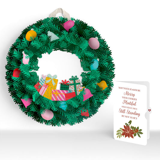 Christmas Joy Wreath and Poinsettia Merry & Plentiful Sentiment Set