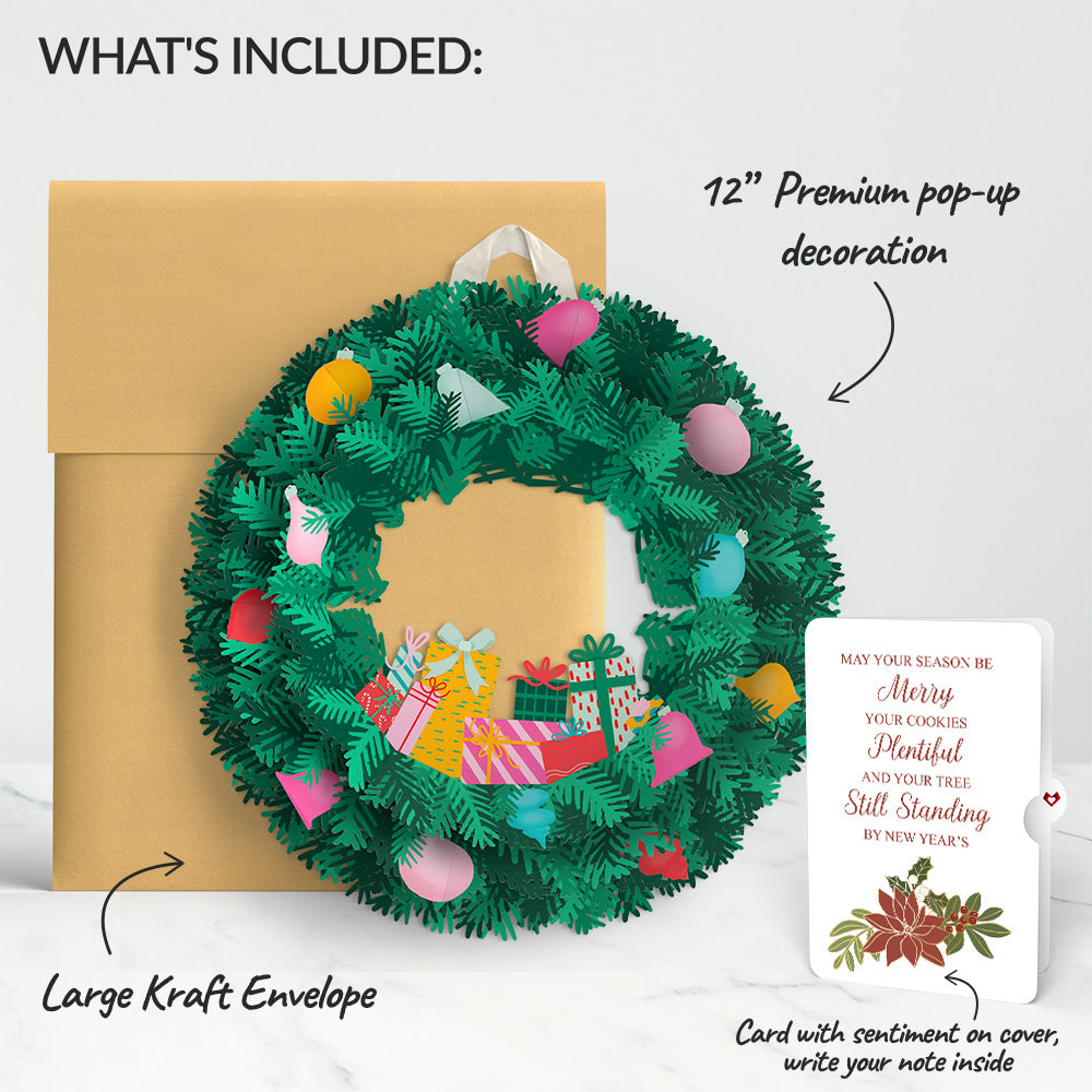 Christmas Joy Wreath and Poinsettia Merry & Plentiful Sentiment Set