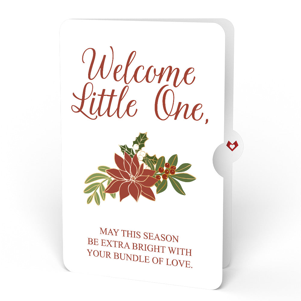 Christmas Joy Wreath and Poinsettia Sentiment Set for Baby