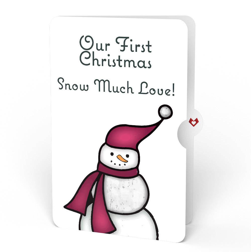 Warm Wishes Snowman Suncatcher Card and First Christmas Sentiment Set for Partner