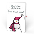 Warm Wishes Snowman Suncatcher Card and First Christmas Sentiment Set for Partner
