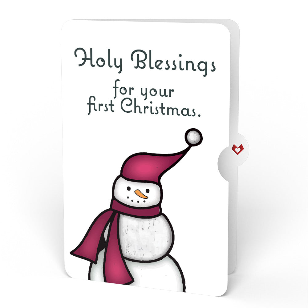 Warm Wishes Snowman First Christmas Suncatcher Card and Sentiment Set
