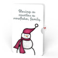 Warm Wishes Snowman Suncatcher Card and Blessings Holiday Sentiment Set for Family