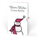 Warm Wishes Snowman Winter Suncatcher Card and Sentiment Set for Family