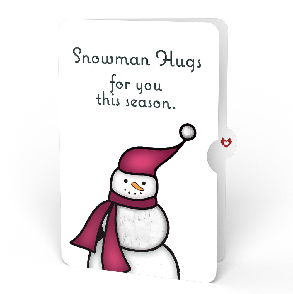 Warm Wishes Snowman Winter Suncatcher Card and Hugs for You Sentiment Set