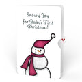 Warm Wishes Snowman First Christmas Suncatcher Card and Sentiment Set for Baby