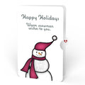Warm Wishes Snowman Suncatcher Card and Happy Holidays Sentiment Set