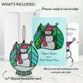 Warm Wishes Snowman Suncatcher Card and Happy Holidays Sentiment Set