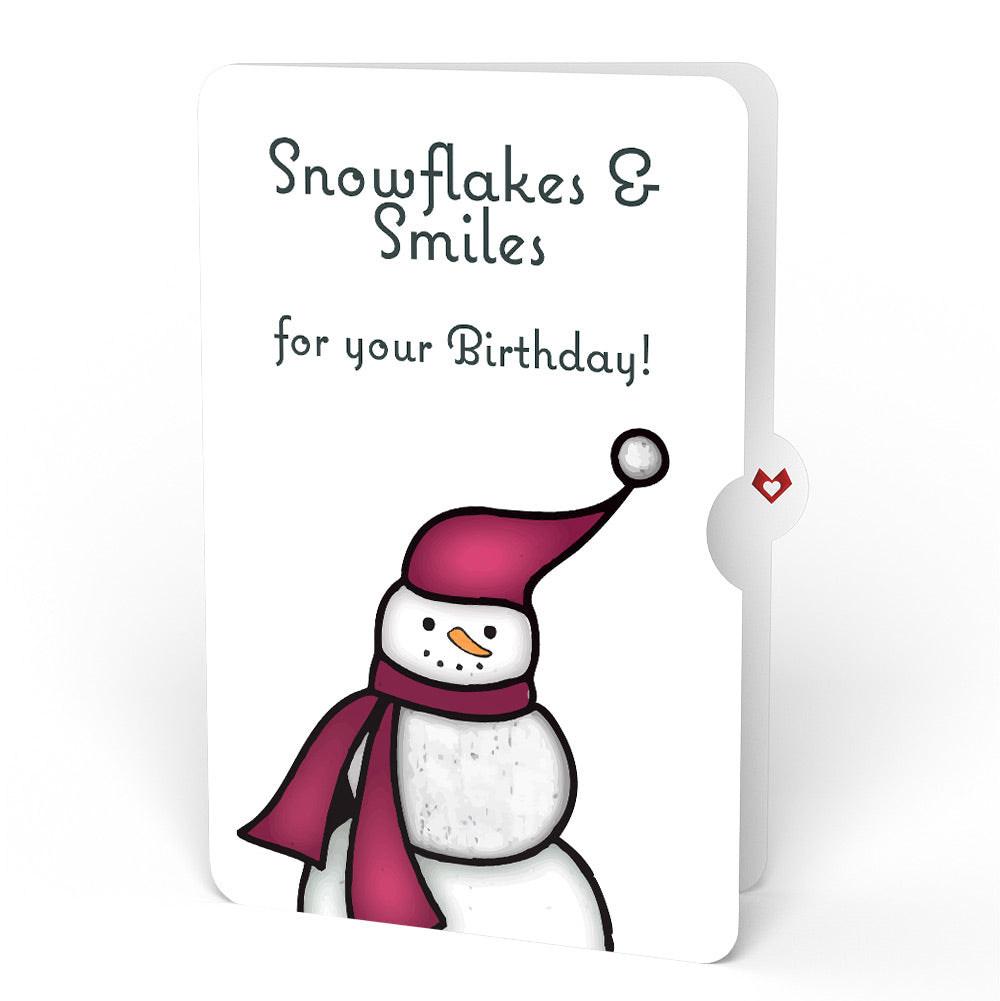 Warm Wishes Snowman Birthday Suncatcher Card and Snowflakes & Smiles Sentiment Set