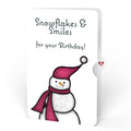 Warm Wishes Snowman Birthday Suncatcher Card and Snowflakes & Smiles Sentiment Set