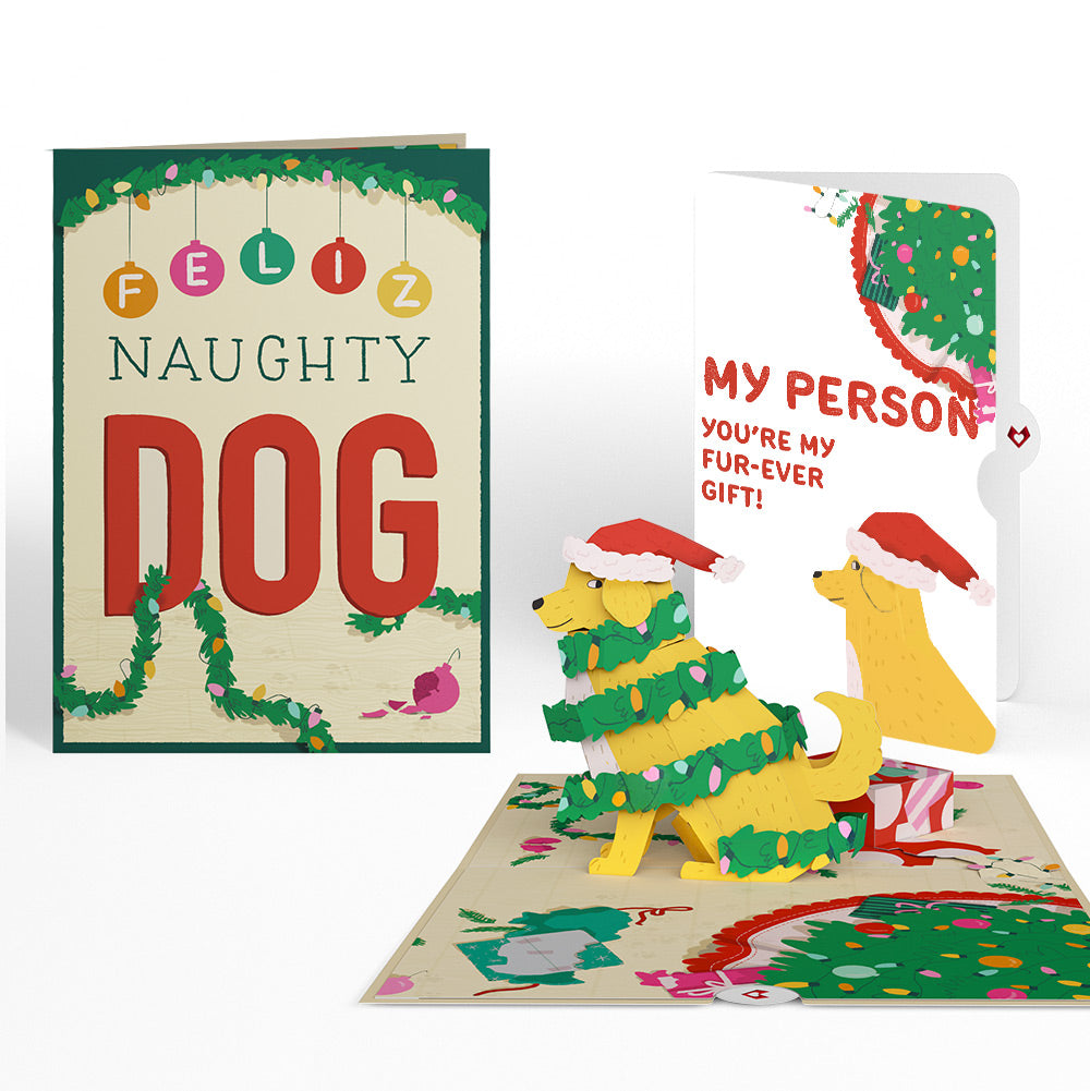 Feliz Naughty Dog Christmas Pop-Up Card and Sentiment Set for My Person