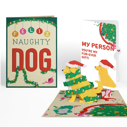 Feliz Naughty Dog Christmas Pop-Up Card and Sentiment Set for My Person