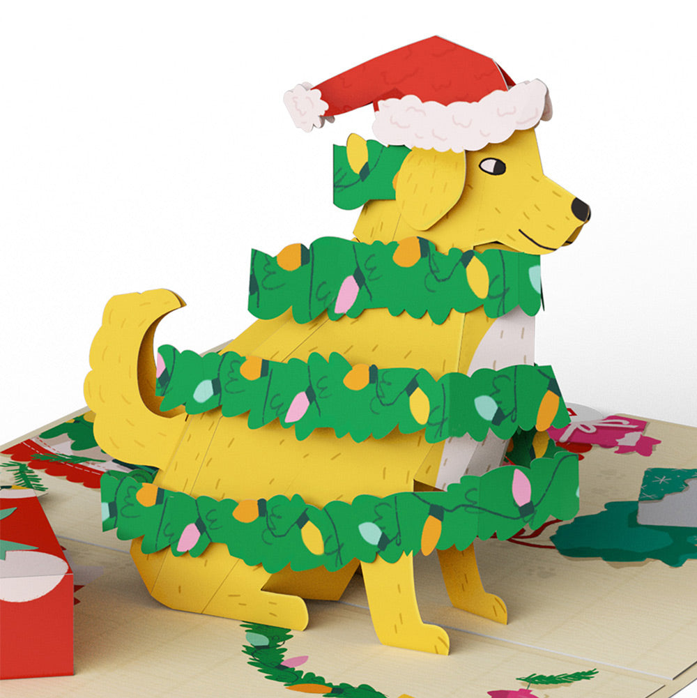 Feliz Naughty Dog Christmas Pop-Up Card and Sentiment Set for Co-worker