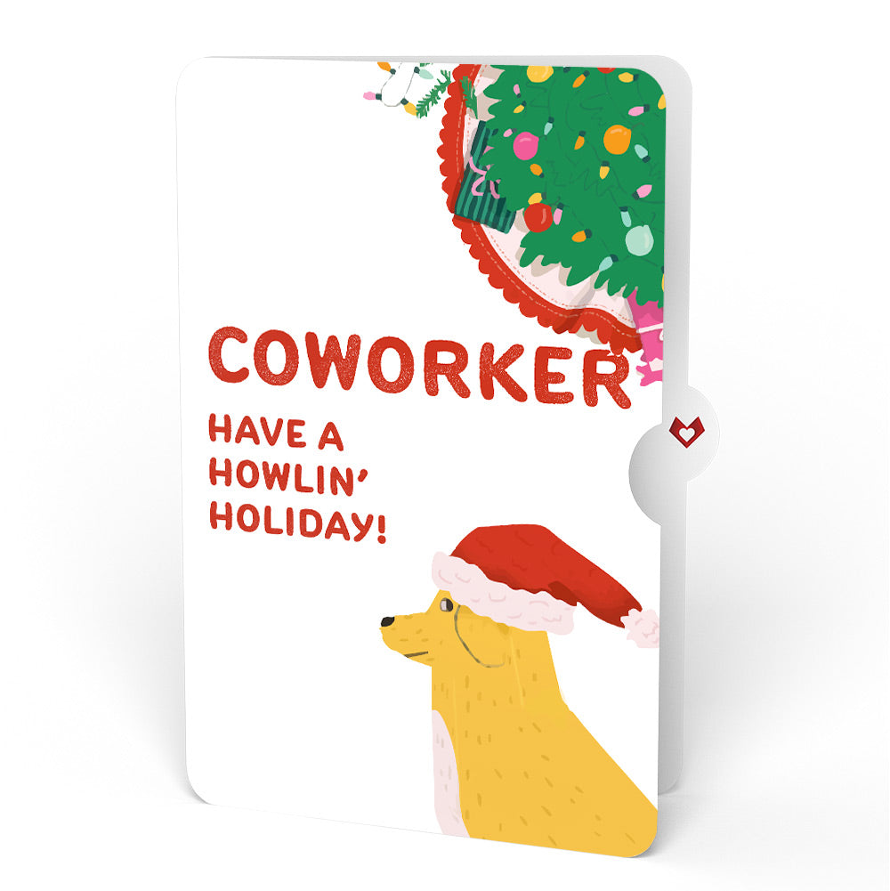 Feliz Naughty Dog Christmas Pop-Up Card and Sentiment Set for Co-worker