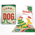 Feliz Naughty Dog Christmas Pop-Up Card and Sentiment Set for Nana