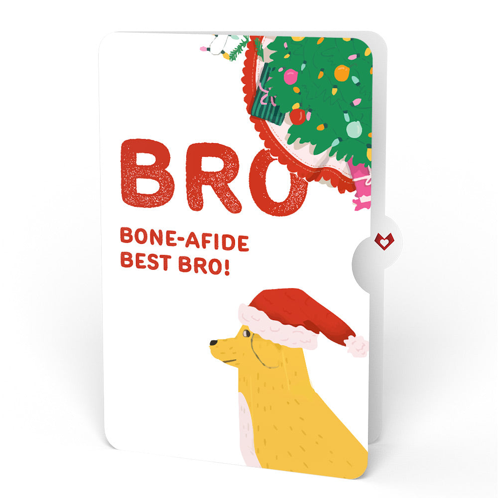 Feliz Naughty Dog Christmas Pop-Up Card and Sentiment Set for Brother