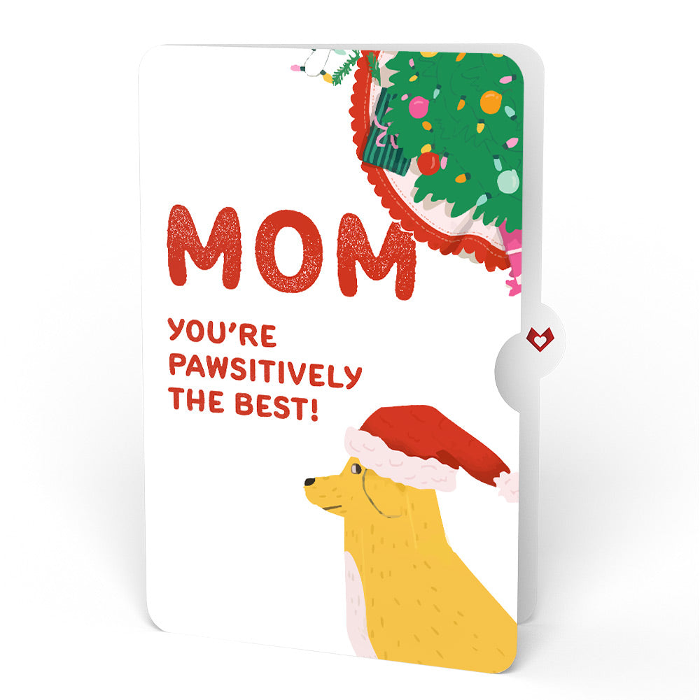 Feliz Naughty Dog Christmas Pop-Up Card and Sentiment Set for Mom