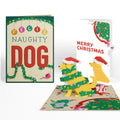 Feliz Naughty Dog Merry Christmas Pop-Up Card and Sentiment Set