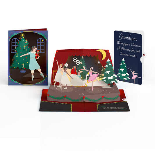 The Nutcracker Christmas Magic Music and Lights Pop-Up Card and Sentiment Set for Grandson