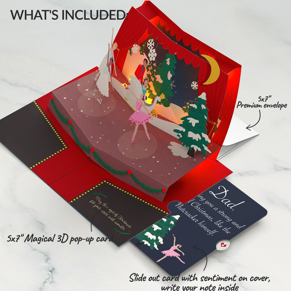 The Nutcracker Christmas Magic Music and Lights Pop-Up Card and Sentiment Set for Dad