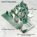 Winter Wishes Mountain Village Light-Up Pop-Up Card and Woodland Deer Happy Holidays Sentiment Set