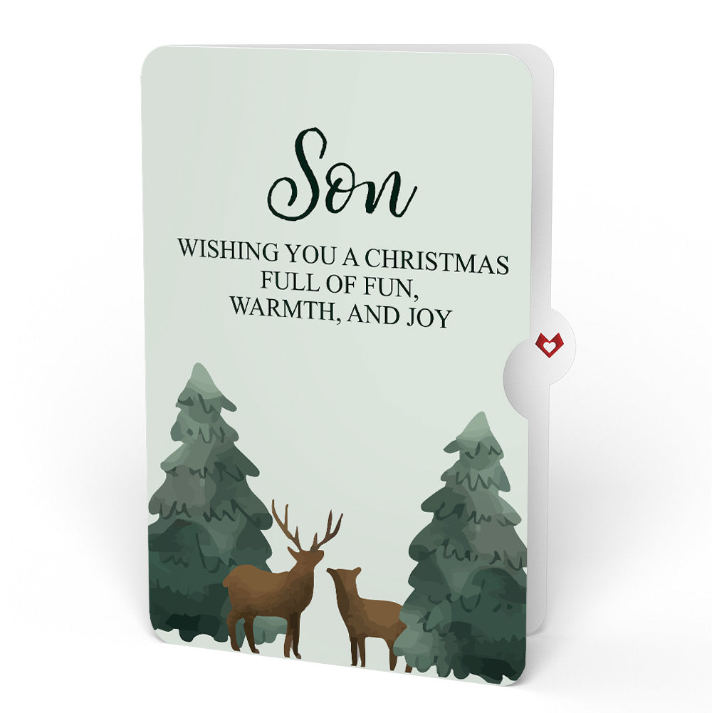Winter Wishes Mountain Village Light-Up Pop-Up Card and Sentiment Set for Son