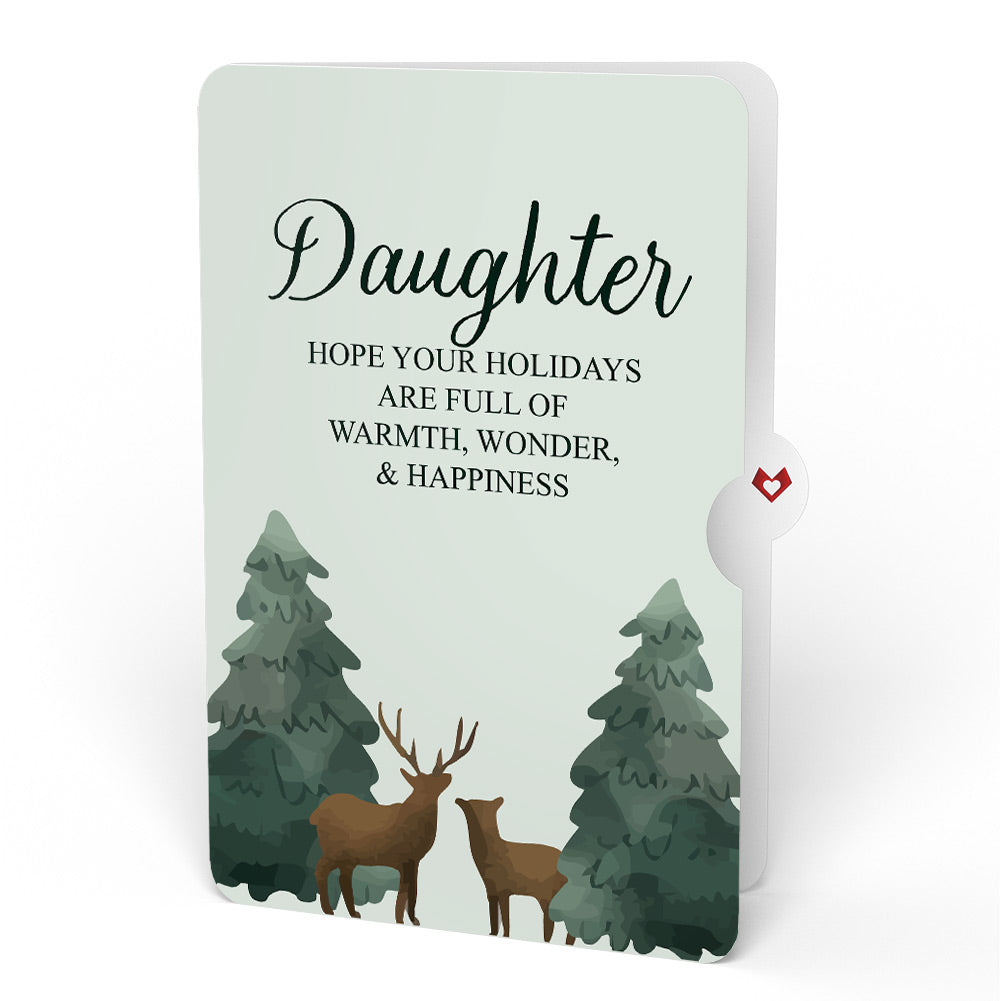 Winter Wishes Mountain Village Light-Up Pop-Up Card and Sentiment Set for Daughter