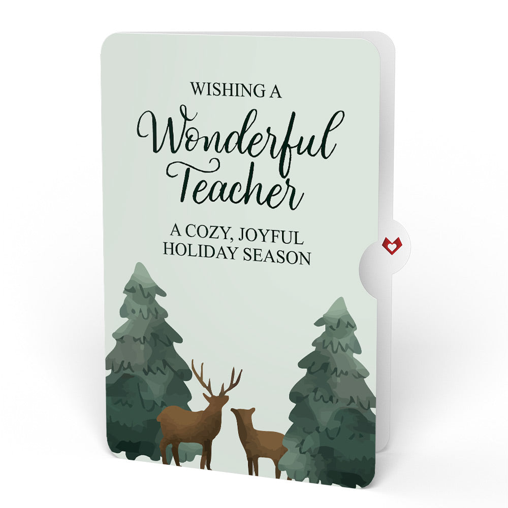 Winter Wishes Mountain Village Light-Up Pop-Up Card and Sentiment Set for Teacher