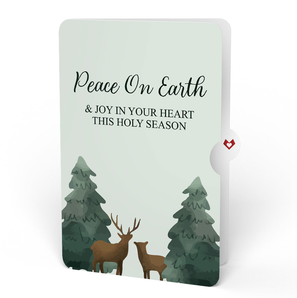 Winter Wishes Mountain Village Light-Up Pop-Up Card and Woodland Deer Christmas Sentiment Set