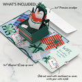 Season's Greetings Penguin Surprise Pop-Up Card and Sentiment Set for Wife