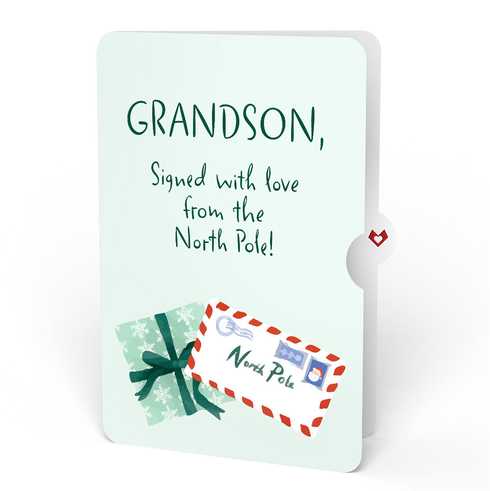 Season's Greetings Penguin Surprise Pop-Up Card and Sentiment Set for Grandson