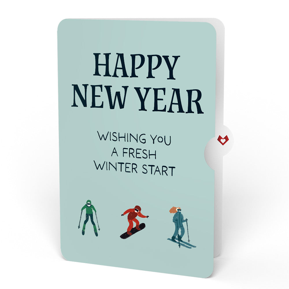 Mountain Snowboard Adventure New Year Pop-Up Card and Sentiment Set