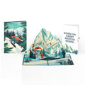 Mountain Snowboard Adventure Wedding Pop-Up Card and Sentiment Set