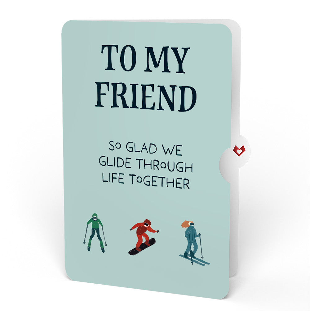Mountain Snowboard Adventure Friendship Pop-Up Card and Sentiment Set