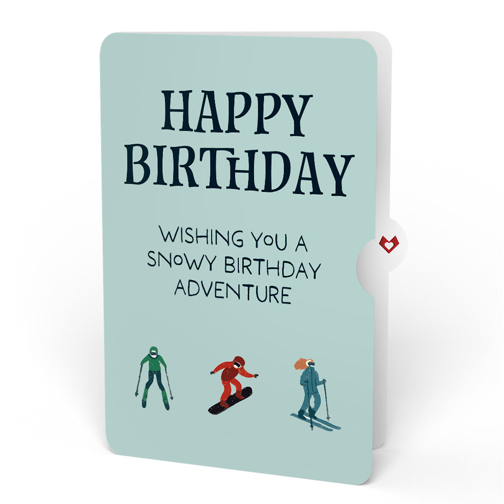 Mountain Snowboard Adventure Birthday Pop-Up Card and Sentiment Set