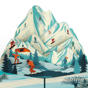 Mountain Ski Adventure Thank You Pop-Up Card and Sentiment Set