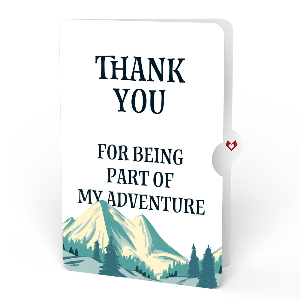 Mountain Ski Adventure Thank You Pop-Up Card and Sentiment Set