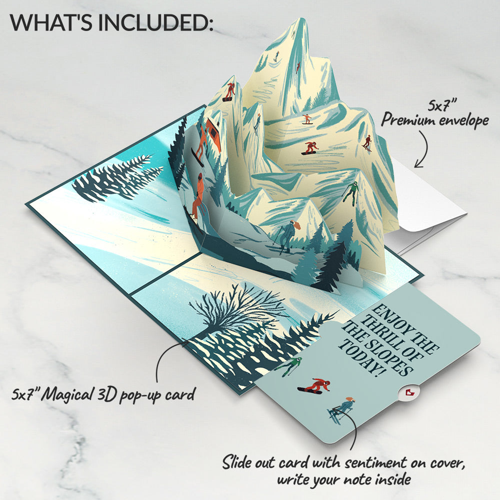 Mountain Ski Adventure Winter Pop-Up Card and Sentiment Set