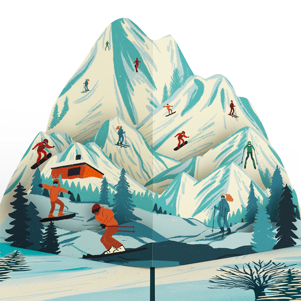 Mountain Ski Adventure Friendship Pop-Up Card and Sentiment Set